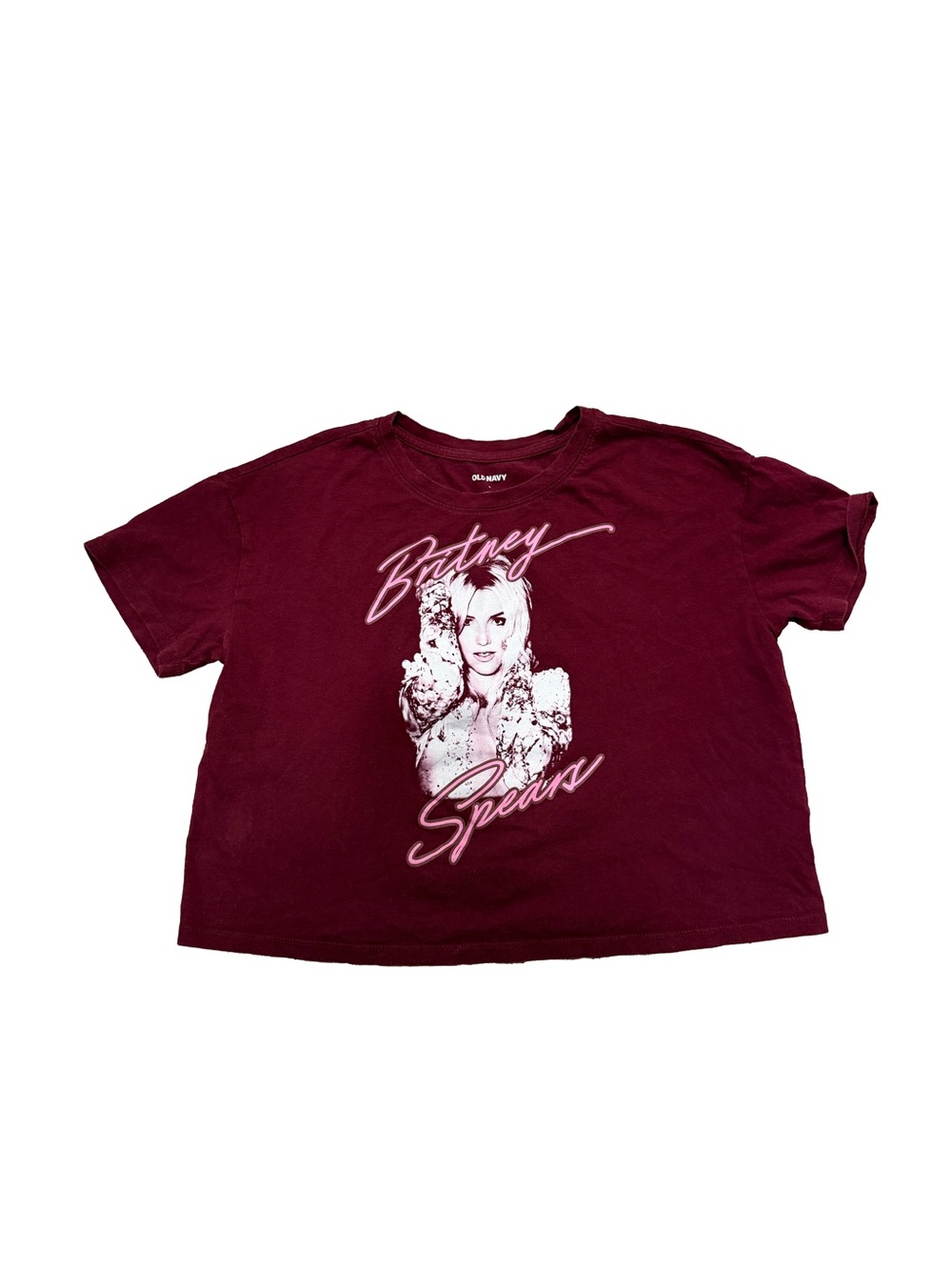 Old Navy Burgundy Britney Spears Graphic Tee